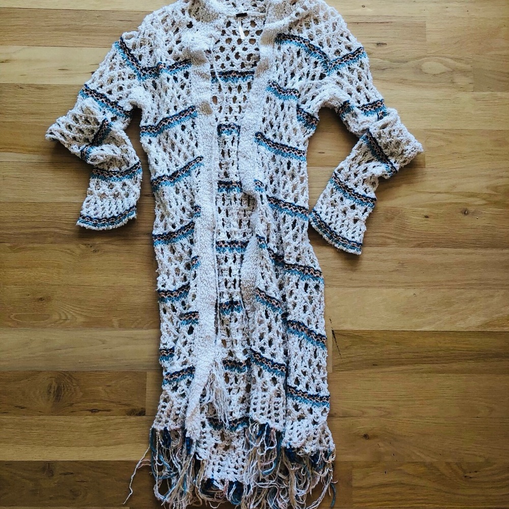 free people hoodie sweater cape